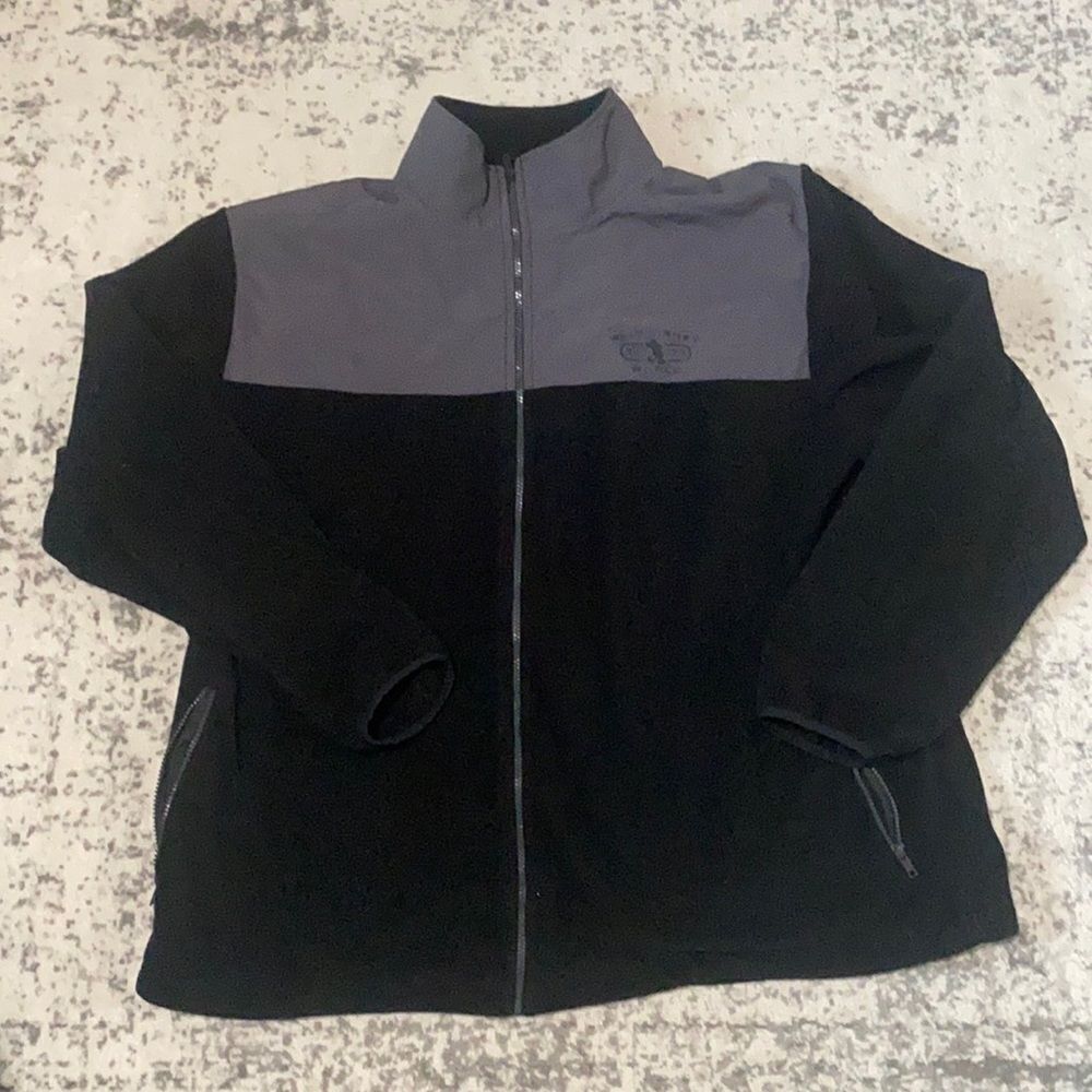 Full zip Disney parks Walt Disney World fleece Jacket size XXL in EUC black grey